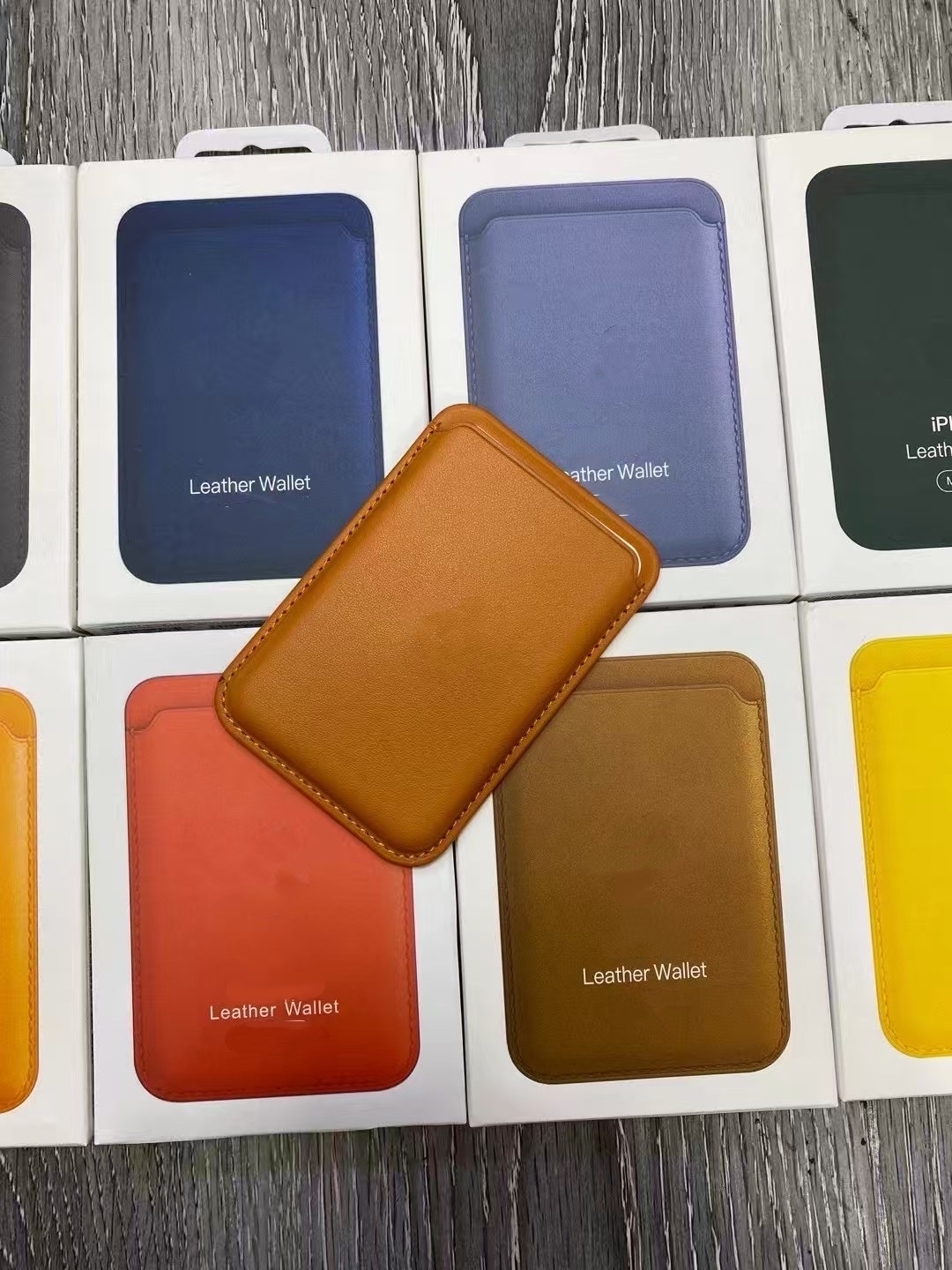 Leather Wallet Card Holder Phone Cover - Leren kaarthouder telefoonhoesje voor MagSafe magnetische